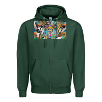 Sports Green happy birthday alpaca blue cup Zipper Hoodie - BarkalooDesign