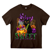 Chocolate Brown Stay Sweet Heavy Core Tee - texasbilliewilder