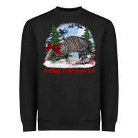 Black greetings of the season y'all with armadillo Heavyweight Sweatshirt - BarkalooDesign