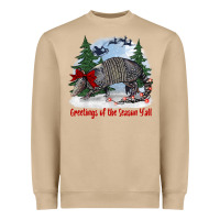 Mushroom greetings of the season y'all with armadillo Heavyweight Sweatshirt - BarkalooDesign