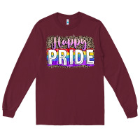 Burgundy Happy pride Long Sleeve Tee - FaDigitalArtStudio