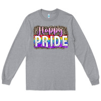 Heather Grey Happy pride Long Sleeve Tee - FaDigitalArtStudio