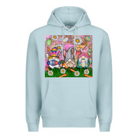 Blue Mist easter gnome Premium Hoodie - CowhideDigitalArt