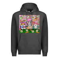 Charcoal Heather easter gnome Premium Hoodie - CowhideDigitalArt