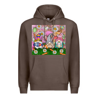 Coffee easter gnome Premium Hoodie - CowhideDigitalArt