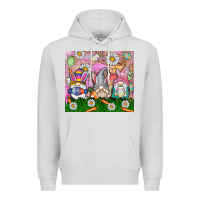 Dove Grey easter gnome Premium Hoodie - CowhideDigitalArt