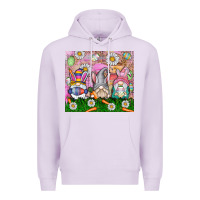 Lilac easter gnome Premium Hoodie - CowhideDigitalArt