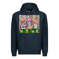 Navy easter gnome Premium Hoodie - CowhideDigitalArt