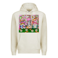 Oatmeal Heather easter gnome Premium Hoodie - CowhideDigitalArt