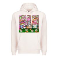 Pale Pink easter gnome Premium Hoodie - CowhideDigitalArt