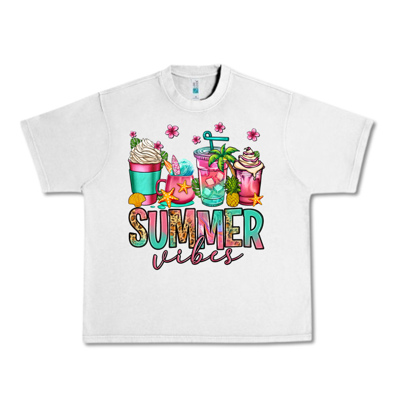 Summer Vibes Coffee Cups Urban Heavy Tee by Jasminsmagicworld | Teevron