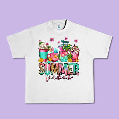 Summer Vibes Coffee Cups Urban Heavy Tee Designed By Jasminsmagicworld