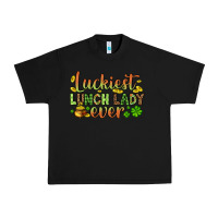 Black St. Patrick's Luckiest lunch lady ever Urban Heavy Tee - OliviaCreatesArt