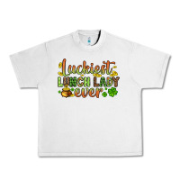 Lunar Rock St. Patrick's Luckiest lunch lady ever Urban Heavy Tee - OliviaCreatesArt