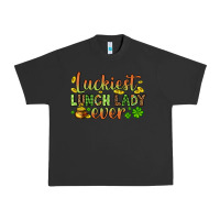 Pigment Black St. Patrick's Luckiest lunch lady ever Urban Heavy Tee - OliviaCreatesArt