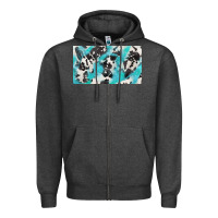 Charcoal Heather cowhide glitter  cup Zipper Hoodie - BarkalooDesign