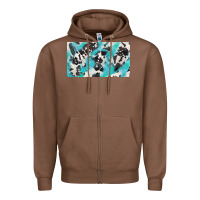 Chestnut cowhide glitter  cup Zipper Hoodie - BarkalooDesign