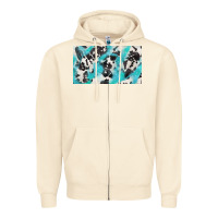 Sandshell cowhide glitter  cup Zipper Hoodie - BarkalooDesign