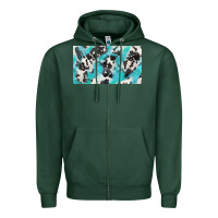 Sports Green cowhide glitter  cup Zipper Hoodie - BarkalooDesign