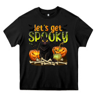 Black Let's Get Spooky Heavy Core Tee - texasbilliewilder