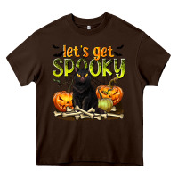 Chocolate Brown Let's Get Spooky Heavy Core Tee - texasbilliewilder