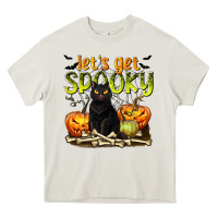 Cream Let's Get Spooky Heavy Core Tee - texasbilliewilder