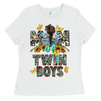 Mom Of Twin Boys Mother's Day Ladies Tee | Teevron