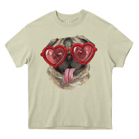 Mossy pug with love glasses Heavy Core Tee - RanaPortraitStore