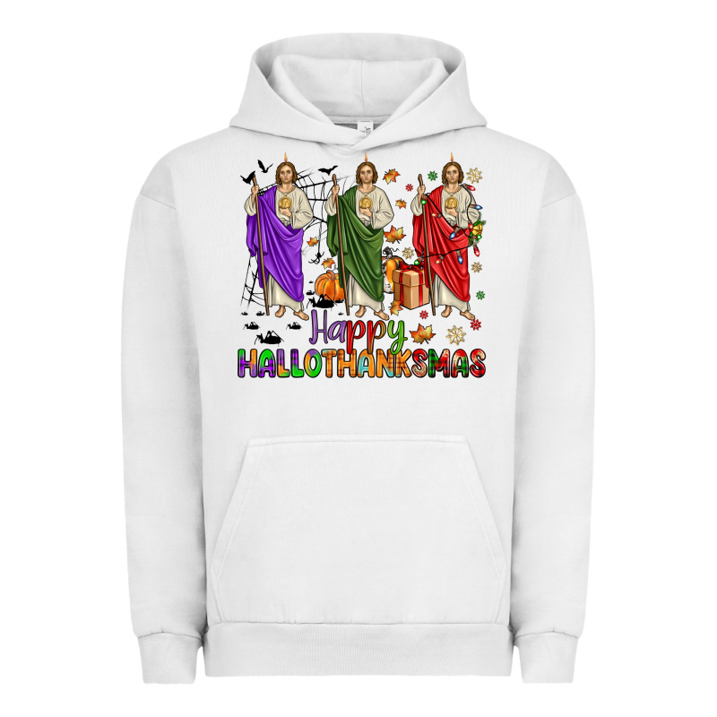 San Judas Happy  Hallothanksmas Urban Hoodie by JahusDesignShop | Teevron