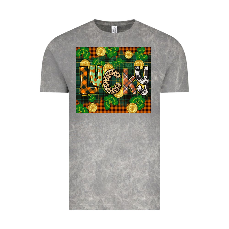 St Patricks Day Lucky Clover And Coins Vintage Tee by CowGirlArtShop | Teevron