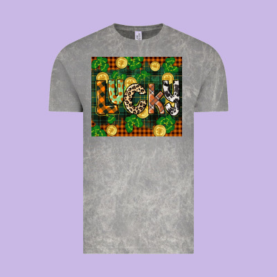 St Patricks Day Lucky Clover And Coins Vintage Tee Designed By Cowgirlartshop