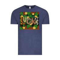 Vintage Denim st patricks day lucky clover and coins Vintage Tee - CowGirlArtShop