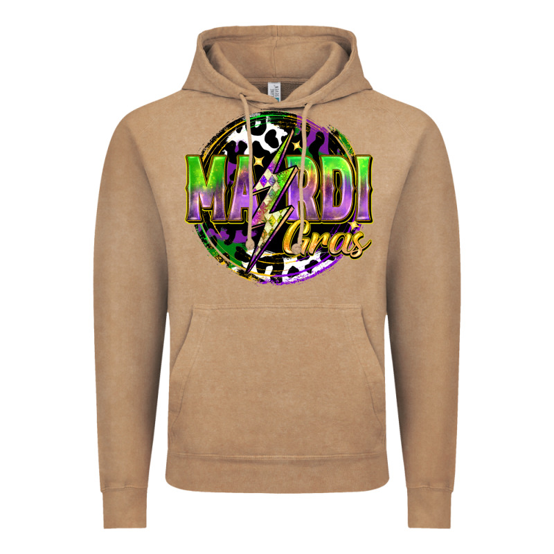 Mardi Gras Lightning Vintage Hoodie by FaDigitalArtStudio | Teevron