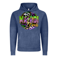 Vintage Denim mardi gras lightning Vintage Hoodie - FaDigitalArtStudio
