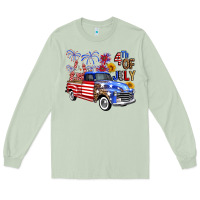 Matcha Western Truck Fourth Of July America Long Sleeve Tee - FaDigitalArtStudio