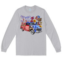Moon Dust Western Truck Fourth Of July America Long Sleeve Tee - FaDigitalArtStudio
