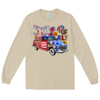 Mushroom Western Truck Fourth Of July America Long Sleeve Tee - FaDigitalArtStudio