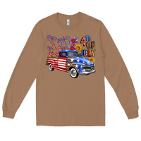 Toasted Coconut Western Truck Fourth Of July America Long Sleeve Tee - FaDigitalArtStudio