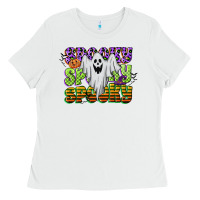 White spooky spooky spooky Ladies Tee - CowGirlArtShop