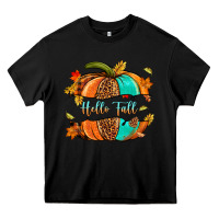 Black pumpkin hello fall Heavy Core Tee - NancyCooperArtShop