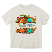 Cream pumpkin hello fall Heavy Core Tee - NancyCooperArtShop