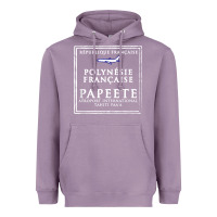 Lavender papeete tahiti passport stamp vacation travel t shirt Heavyweight Hoodie - maiPhamDesign
