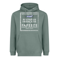 Sage papeete tahiti passport stamp vacation travel t shirt Heavyweight Hoodie - maiPhamDesign