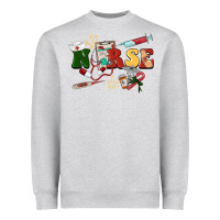 Heather Grey Christmas nurse Heavyweight Sweatshirt - BarkalooDesign