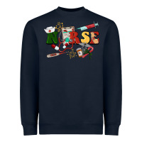 Navy Christmas nurse Heavyweight Sweatshirt - BarkalooDesign
