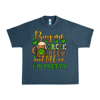 Midnight Navy Buy me green beer and tell me i'm pretty Urban Heavy Tee - OliviaCreatesArt