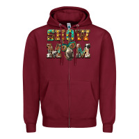 Burgundy show mom donkey Zipper Hoodie - BarkalooDesign
