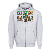 Heather Grey show mom donkey Zipper Hoodie - BarkalooDesign