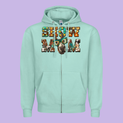 Show Mom Donkey Zipper Hoodie Designed By Barkaloodesign