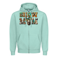 Seafoam show mom donkey Zipper Hoodie - BarkalooDesign